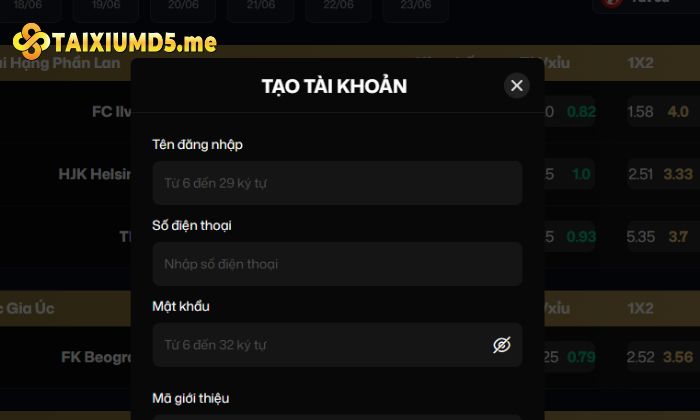 đăng ký tài xỉu md5 Điền thông tin đăng ký tài khoản một cách cẩn trọng và chính xác